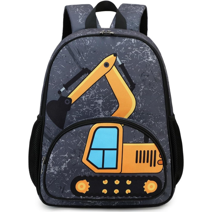 LOIDOU Рюкзак для хлопчика, рюкзак для дитячого садка, шкільний рюкзак 38 см, 3-8 років (Темно-сірий)