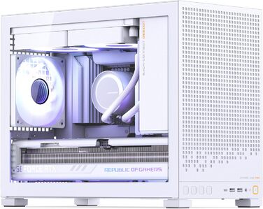 Корпус для ПК Jonsbo D32 PRO білий – компактний mATX з підключенням ззаду, скляна панель, фільтри проти пилу та висока продуктивність охолодження