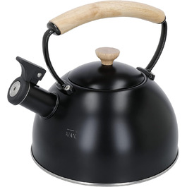 Кавоварка La Cafetière для лате з дерев'яною ручкою, 2.5 л, нержавіюча сталь, чорний колір