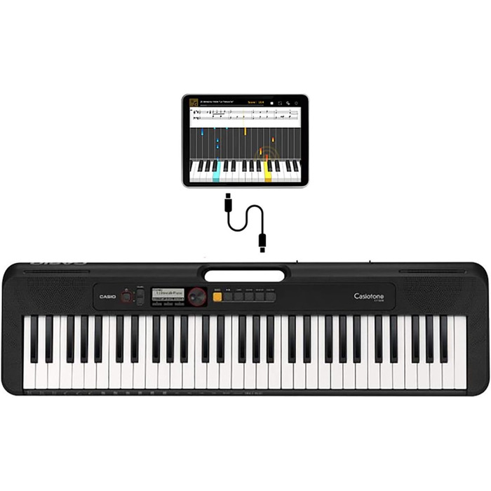 Клавішний синтезатор Casio CT-S200BK CASIOTONE з 61 клавішею та автокомпаньйоном, чорний, багатокольоровий