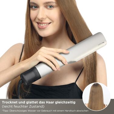 Плойка PARWIN PRO BEAUTY Ionen Air Glätteisen: без нагріву, для волосся 35-75 см, 1200W, темно-зелений (Champagnersilber Pro)