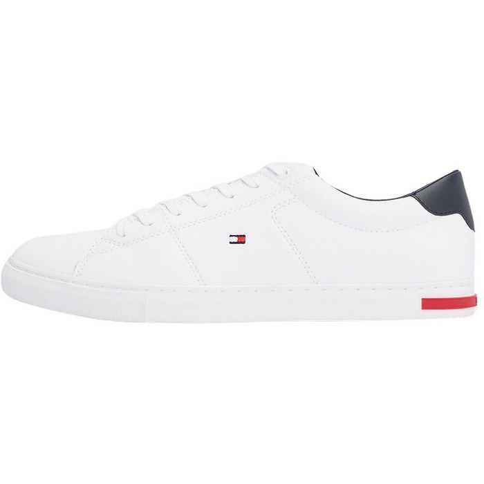 Чоловічі кросівки Tommy Hilfiger Vulcanized Essential з деталями з натуральної шкіри, білі, 43 EU