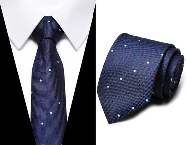 Набір краваток для чоловіків, ткані, жаккард, 6 шт. (золотий, червоний, небесно-блакитний, синій)