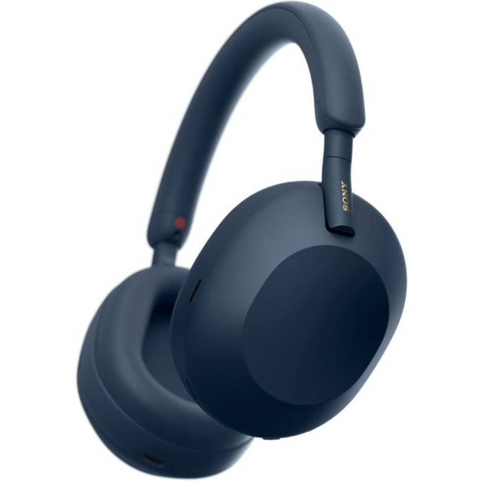 Бездротові накладні навушники Sony WH-1000XM5 з активним шумопоглинанням (ANC), сині