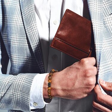 Чоловічий браслет з натурального каменю Тигрове око, 8 мм, набір 3 шт.