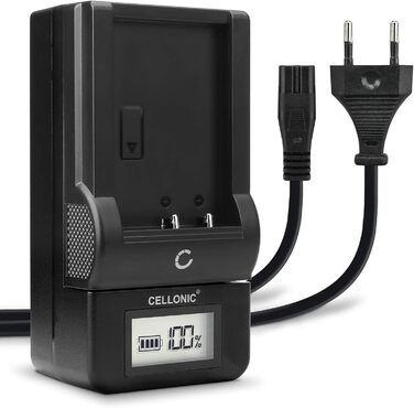 Зарядний пристрій CELLONIC DE-A84A для камер Panasonic Lumix DMC-FZ72, FZ100, FZ150, FZ40, FZ45, FZ47, FZ60, FZ48, FZ62, FZ70, DC-FZ82 з дисплеєм та кабелем