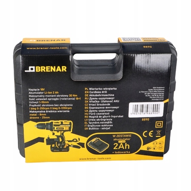 Акумуляторний шуруповерт Brenar 18V 8890