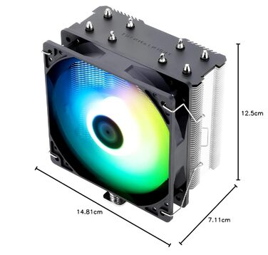 Thermalright AssassinX120 SE ARGB - Кулер для CPU з 4 тепловими трубами та тихим вентилятором TL-C12C-S PWM, сумісний з AMD AM4/Intel 1700/1150/1151/1200
