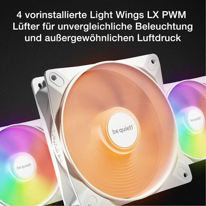 Корпус для ПК be quiet! Pure Base 501 LX (Білий) з 2 вентиляторами Pure Wings 3 140mm PWM, USB 3.2 Gen. 2 Type-C, підтримка вертикальної установки GPU