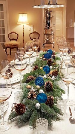 50 шт. прикрас для ялинки: сині ялинкові кулі, міцні, для різдвяного декору