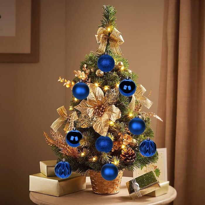 5 см золоті ялинкові кулі-орнаменти, 30 шт. - міцний пластик, для прикраси ялинки на Новий рік