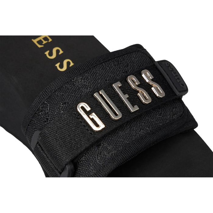 Босоніжки жіночі GUESS Dellean на танкетці, чорні, 42 EU