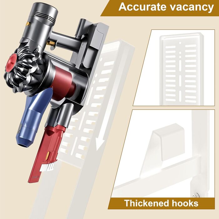 Підставка для пилососа OUTBROS, сумісна з Dyson Gen5 V15s V15 V12 Slim V11 V10 V8 V7 V6, аксесуари, органайзер (біла)