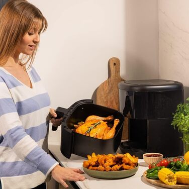 Фритюрниця без олії Cecotec Cecofry Bombastik 6000, 6 л, 1700 Вт, PerfectCook, 12 режимів, чорна