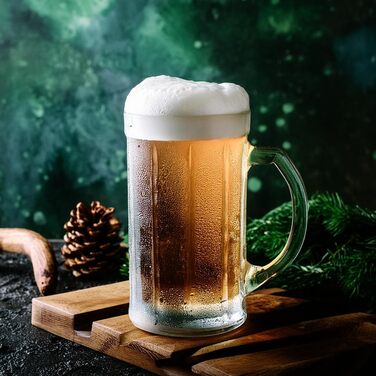 Glasmark Krosno Beer Glass Set - 0.3 Liter Beer Glasses, Beer Mug, Beer Stein, Glasses for Craft Beer, Beer Glass, Drinking Glass, Dishwasher Safe - 6 x 300ML