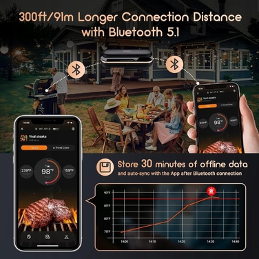 Електронний термометр з щупом Inkbird, 0-250 °C