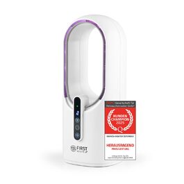 Вентилятор настільний First Austria з акумулятором 2500mAh, USB зарядка, сенсорний дисплей, білий