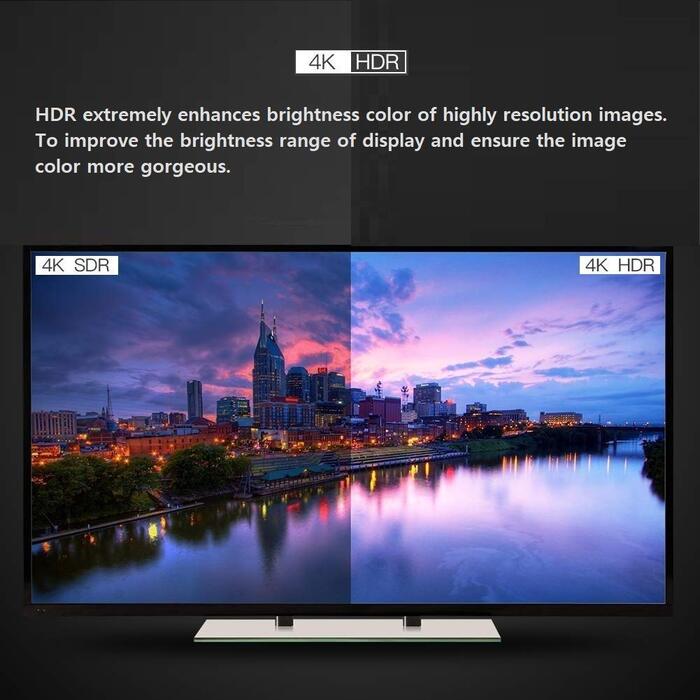 HDMI кабель оптоволоконний 10м, 4K, 2.0, HDR, YUV4:4:4, 8bit, 3D, ARC, HEC, CEC, HDCP 2.2 з Micro HDMI та стандартним HDMI конекторами