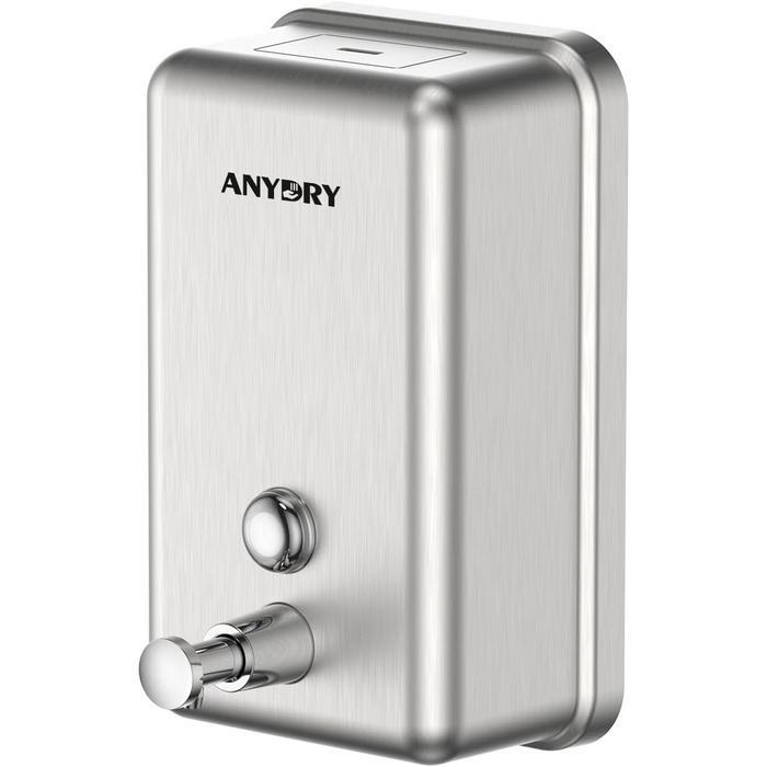 Настінний диспенсер для рідкого мила ANYDRY AD1003, 1000 мл, ручний, нержавіюча сталь, матова