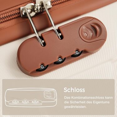 Набір валіз Merax 3 шт. з ABS-пластику, з колесами та TSA-замком, сіро-зелений (колір)