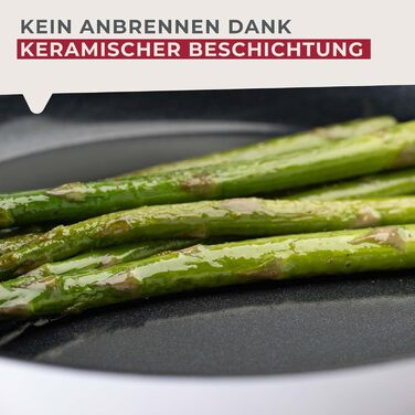 Набір сковорідок FACKELMANN Arcadalina, 3 шт., 20/24/28 см, з керамічним покриттям, з переробленого алюмінію, індукційні, термостійкі до +150°C