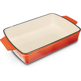 Форма для запікання GSW Orange Shadow, чавун, 28,5x20 см, помаранчева/кремова