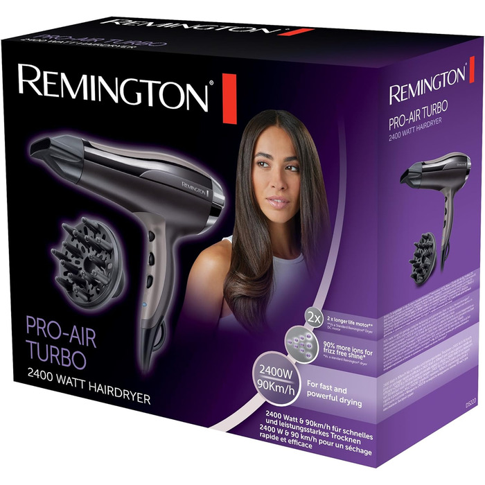 Фен Remington Pro-Air D5210: Іонний, керамічний, з насадкою-дифузором, 2400 Вт