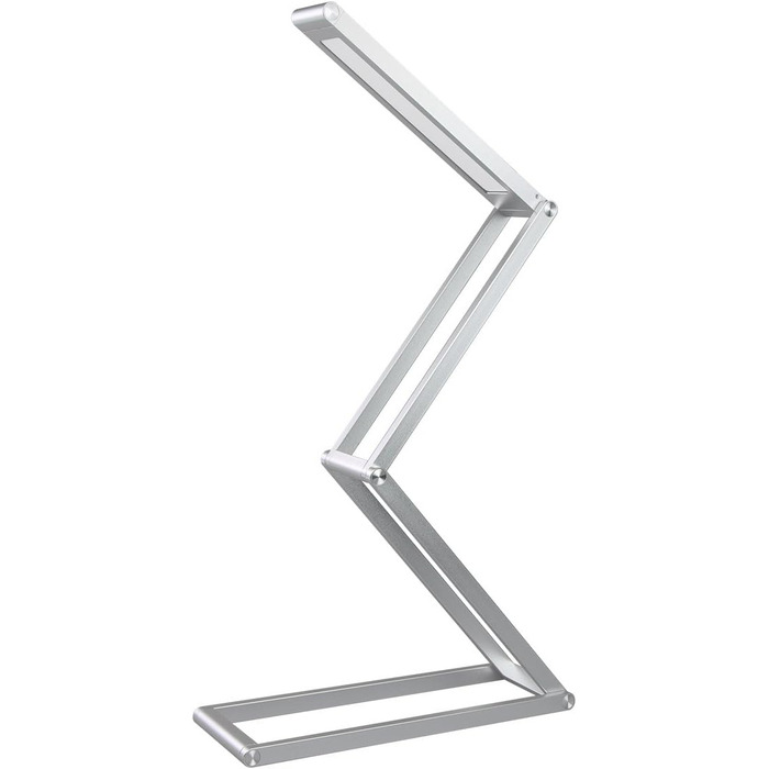 LED лампа настільна ELZO з регулюванням яскравості та гнучкою ніжкою, срібна