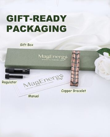 Чоловічий мідний браслет MagEnergy з застібкою-замком (Copper-1)