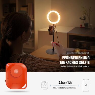 NEEWER Кольцеве світло 80 см 18 Вт з штативом та тримачем для телефону, для iPhone, стрімінгу, відеоконференцій, Zoom, RH8B