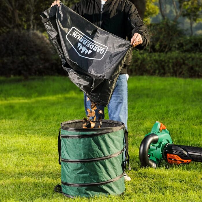 GARDEBRUK® 4-in-1 Leaf Blower - Gasoline, Blowing Speed 68m/s, 45L Collection Bag Included, Leaf Blower, Shredder, Garden Vacuum