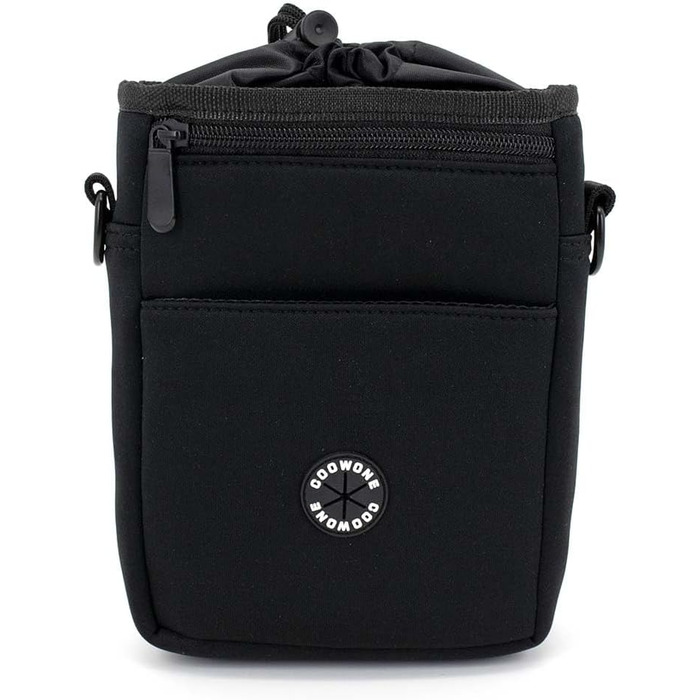 Сумка для ласощів для собак COOWONE Leckerlibeutel, з тримачем для пакетів, поясна сумка для прогулянок, тренувань, білих леопардах 2.0 (чорний 2.0)