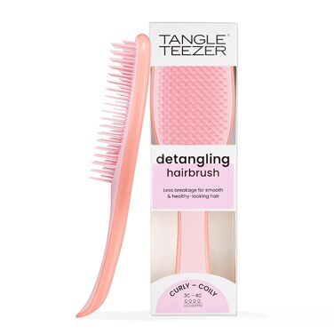 Тангл Тізер Ultimate Detangler - щітка для кучерявого волосся, 3C-4C, для визначення локонів та зменшення пуху, манго-рожева