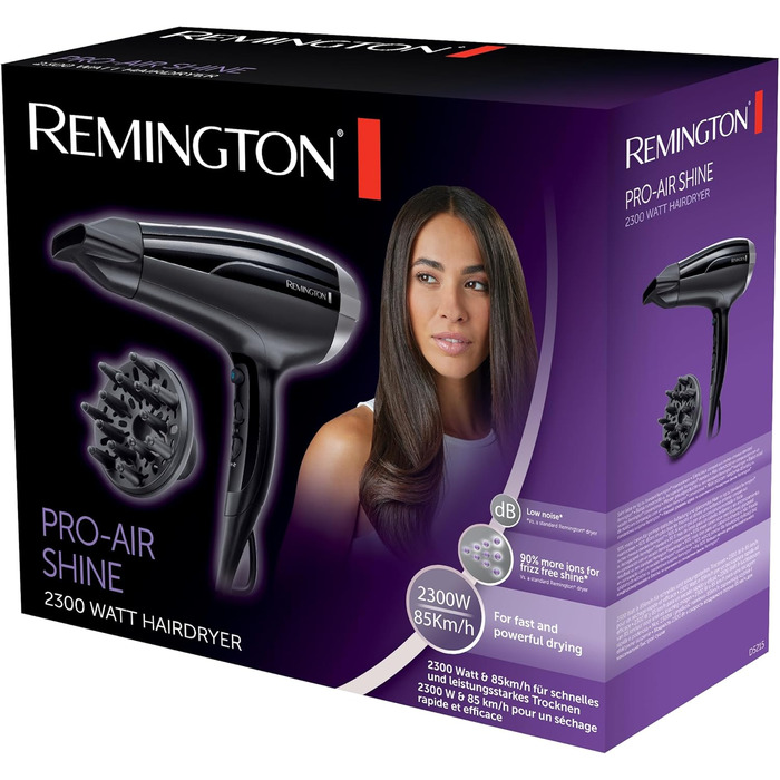 Фен Remington Pro-Air D5210: Іонний, керамічний, з насадкою-дифузором, 2300W