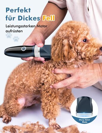 Професійна машинка для стрижки собак та котів Leise, набір, IPX7, для довгої шерсті, електрична