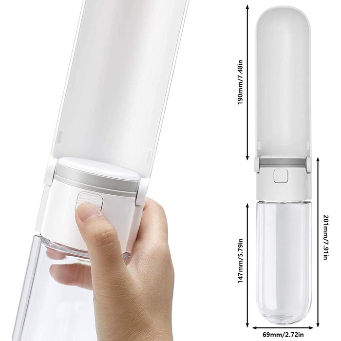 Складана пляшка для води для собак та котів, портативна, для прогулянок, подорожей та активного відпочинку