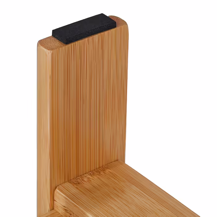 Relaxdays Bamboo Bath Stool with Additional Shelf