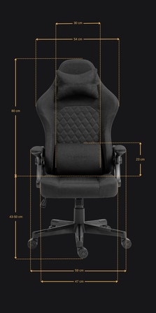 Ігрове крісло Delagear G 404, чорна тканина