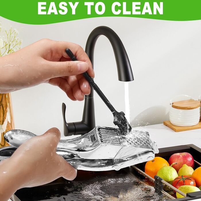 Пресу для часнику з нержавіючої сталі 2-в-1, з подрібнювачем та щіткою для чищення, придатна для миття в посудомийній машині