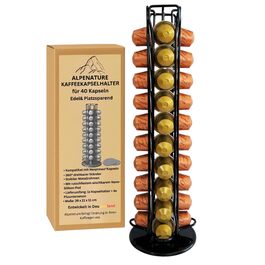 Тримач для капсул Nespresso Alpenature, органайзер для кавових капсул, чорний, з антиковзким дном