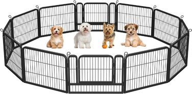 Клітка-вольєр для дрібних тварин Yaheetech: вольєр для цуценят, собак, котів, кроликів, 8 секцій 80x60 см (12 шт.)