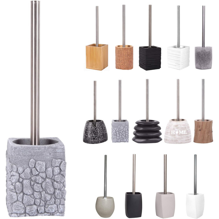 Набір для чищення унітазу Sanilo, широкий вибір, висока якість, елегантний дизайн (Сірий камінь)