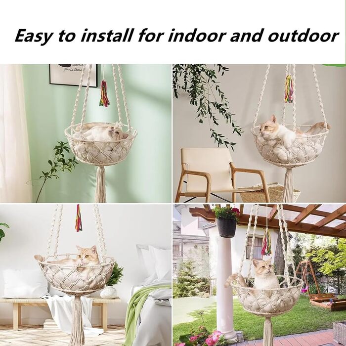 Гніздо-гойдалка для кота, бавовна, 45 см (білий)