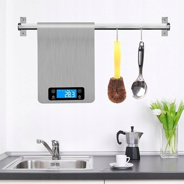 Електронні кухонні ваги 1г - 5кг з сенсорними кнопками, таймером та термометром