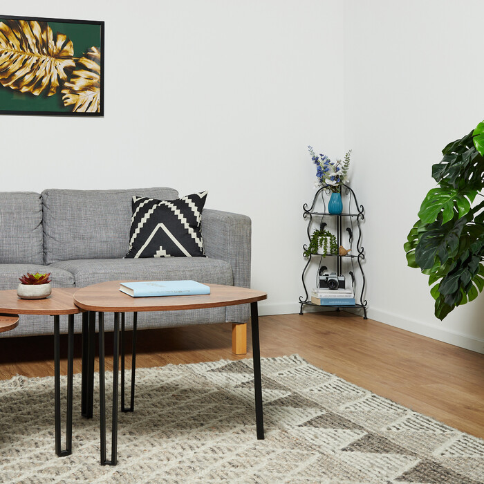 Relaxdays Metal Corner Shelf with 3 Tiers