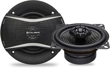 Автомобільні коаксіальні динаміки Caliber 10 см, 80 Вт, чорні, комплект 2 шт, з захисною сіткою