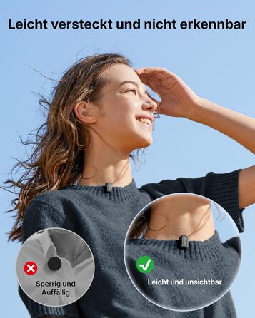 BOYA MINI 2: Бездротовий мікрофон-лавал'єр для iPhone, Android, Vlogging, YouTube, інтерв'ю (Space Silver)