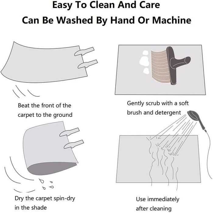 Шкіряний килим ABWXN з високим ворсом 120x160 см. Чорний, для вітальні та спальні