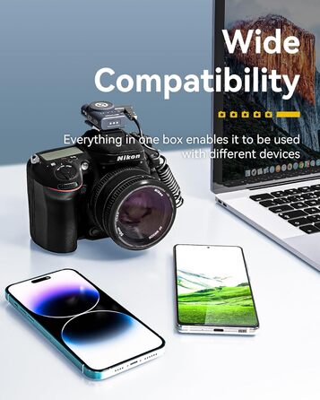 Hollyland Lark M2 бездротовий петличний мікрофон для iPhone 15/16/17 та Android, 300м радіус дії, Hi-Fi звук, шумозаглушення, 30 годин роботи, міні-мікрофон для відео (2TX + USB-C RX + чохол для зарядки) (Камера (2TX+1RX), Чорний)