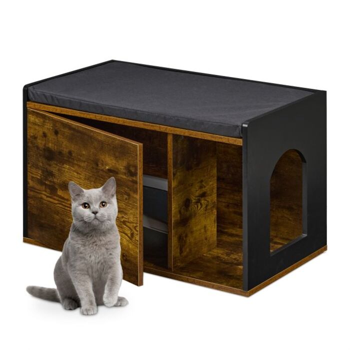 Relaxdays Cat Cabinet in Industrial Design
